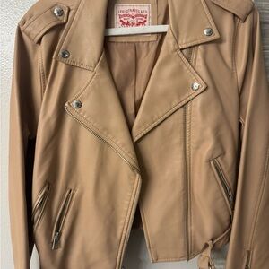 Levi's Women's Light Brown faux Leather Jacket